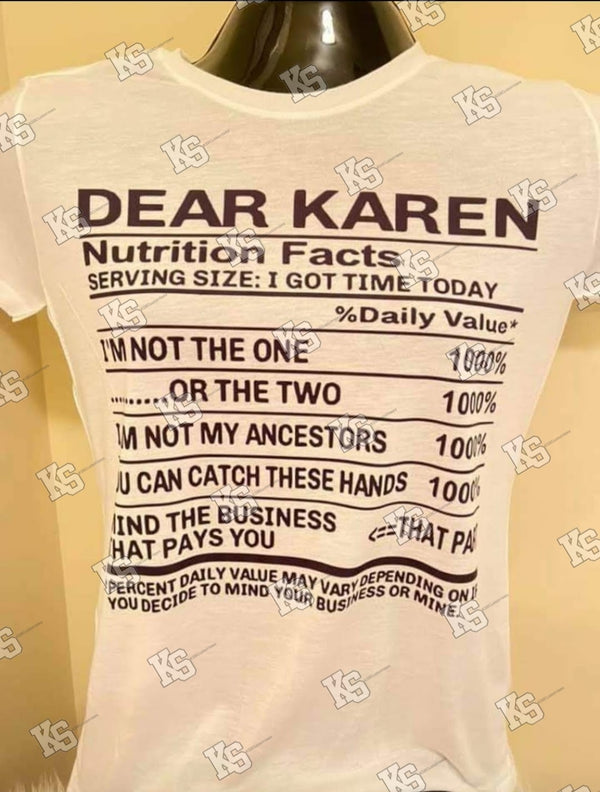 Dear Karen Tee
