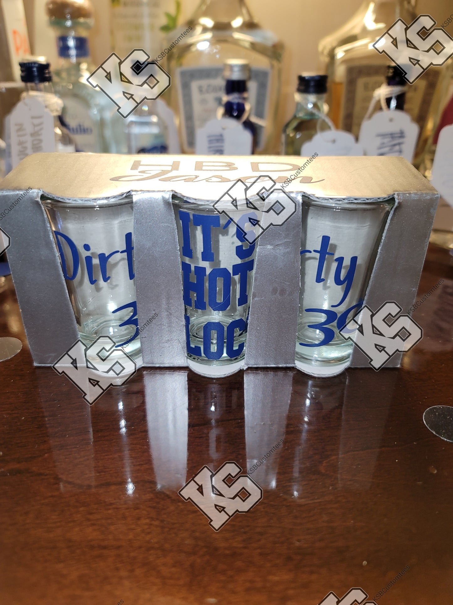 Personalized Shot Glass Trio - KSBCustomTeesandThings