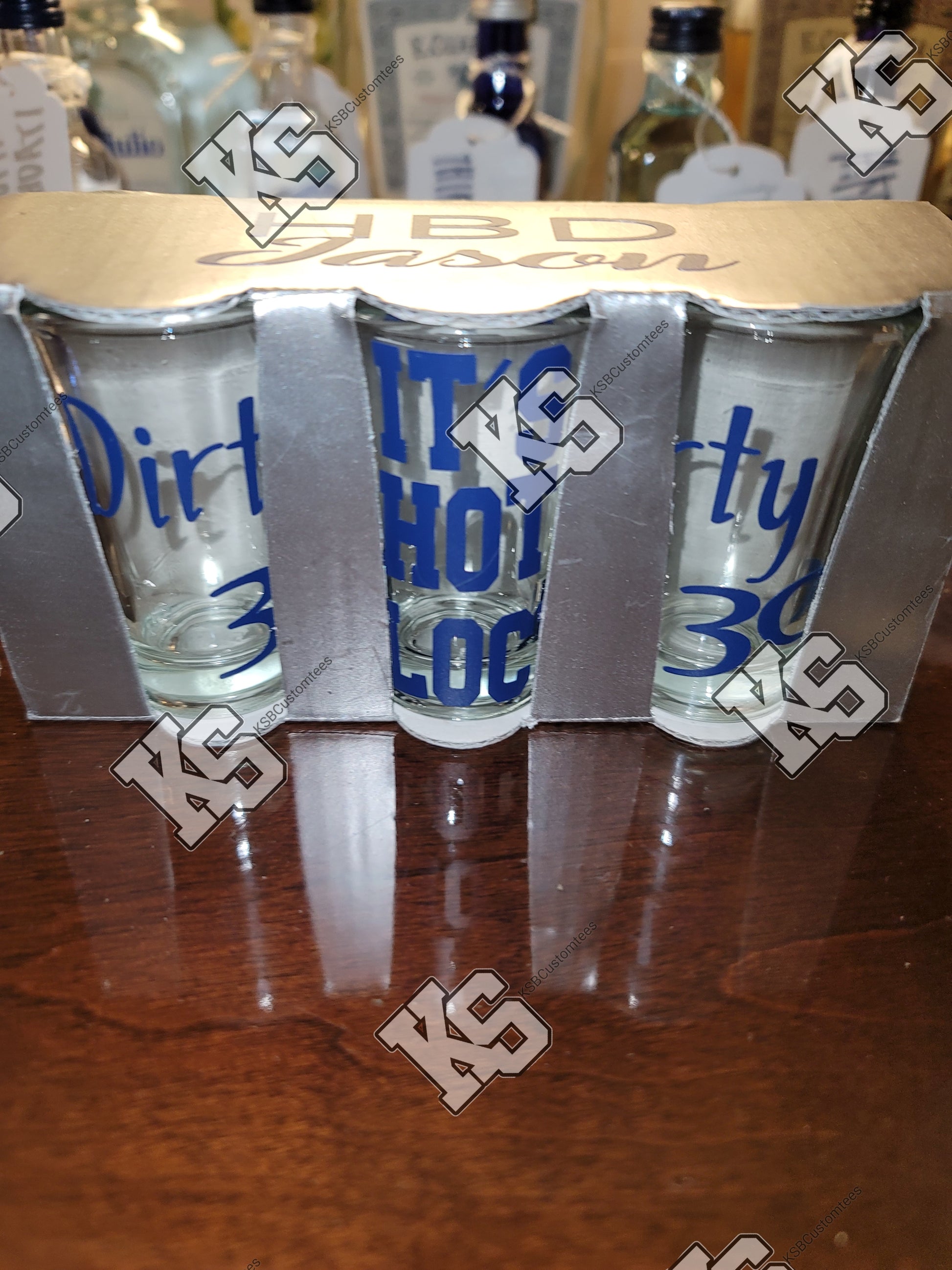 Personalized Shot Glass Trio - KSBCustomTeesandThings