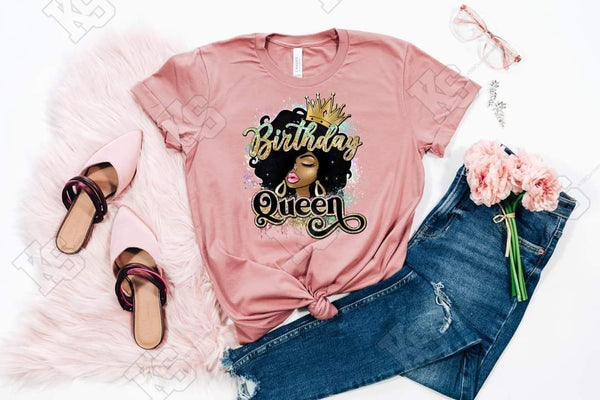 Afro Birthday Queen Tee