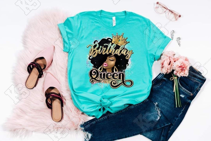 Afro Birthday Queen Tee
