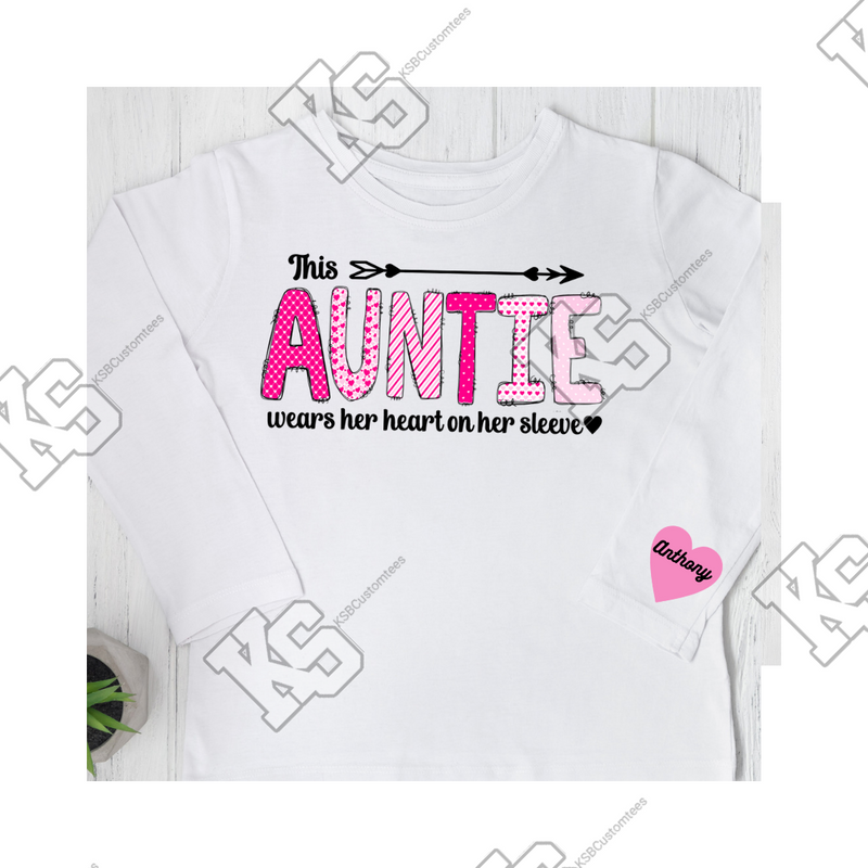 This Mama Wears Her Heart on her Sleeve Tee