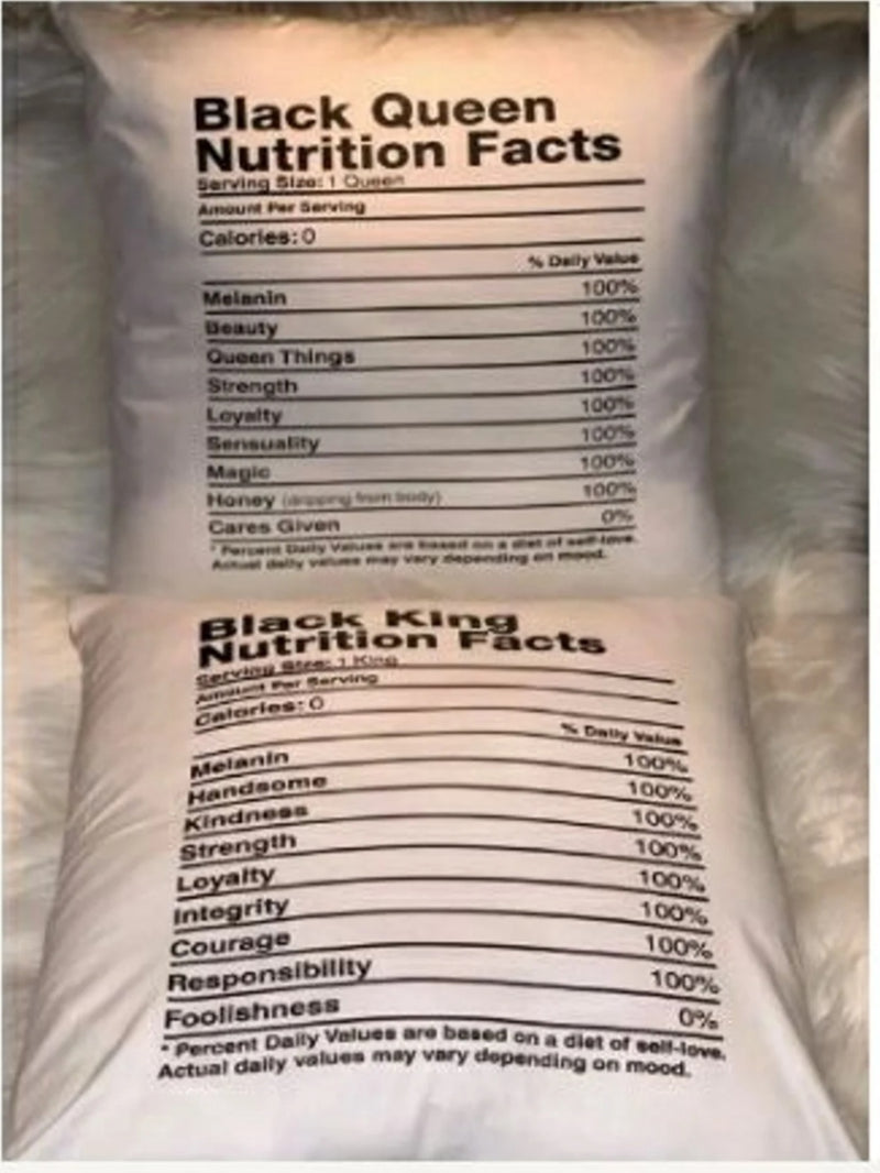 Black Queen Nutritional Facts Tee - KSBCustomTeesandThings