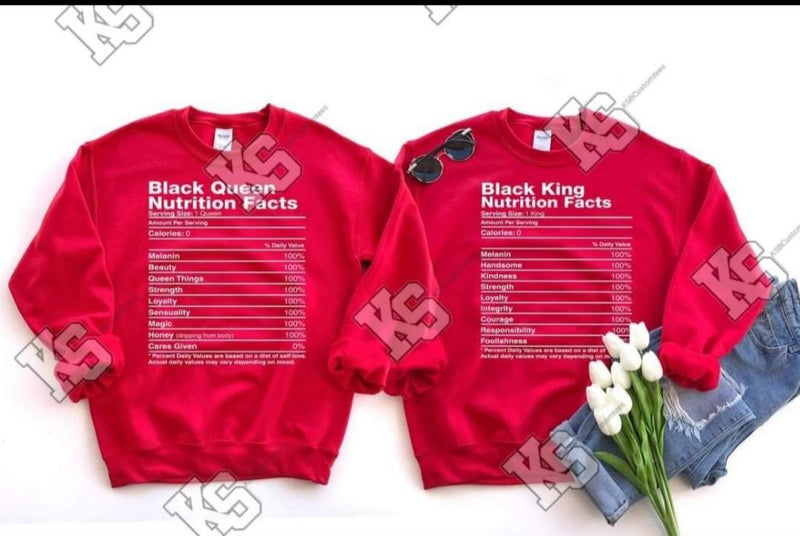 Black Queen Nutritional Facts Tee - KSBCustomTeesandThings
