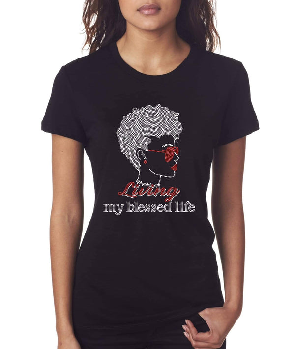 Living My Blessed Life Tee - KSBCustomTeesandThings