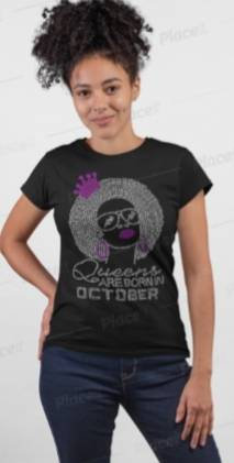 Queens are Born in October Tee - KSBCustomTeesandThings
