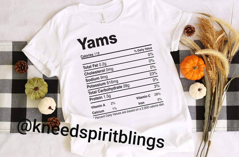 Holiday Food Nutritional Facts Tee - KSBCustomTeesandThings