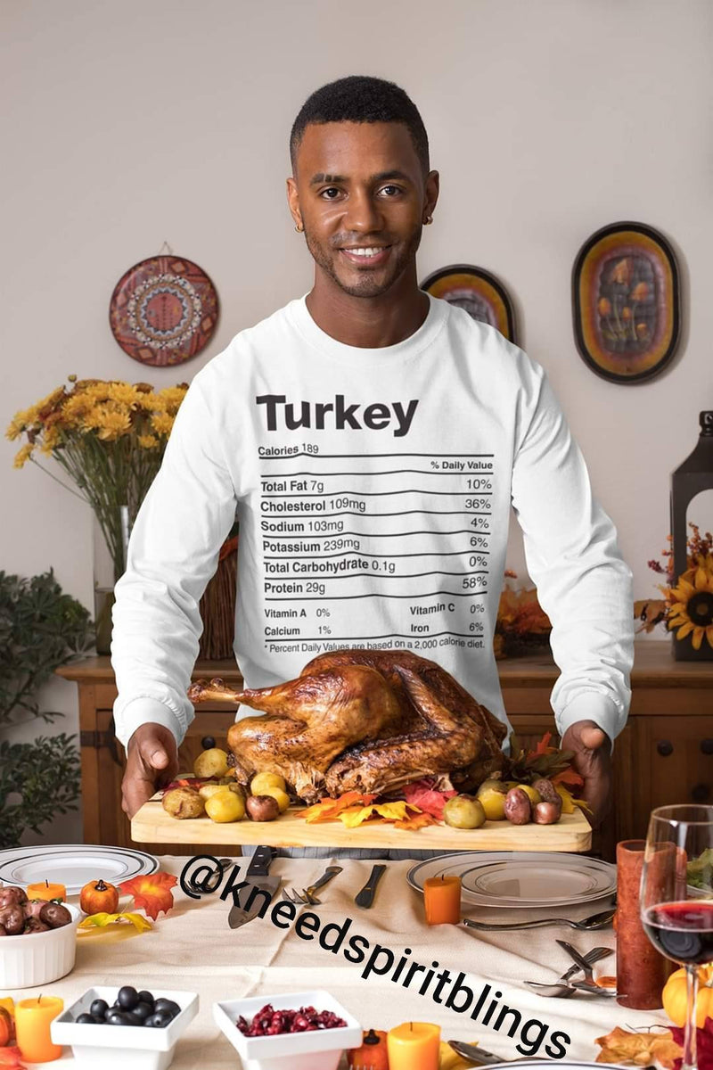 Holiday Food Nutritional Facts Tee - KSBCustomTeesandThings