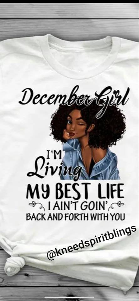 Living My Best Life Birthday Girl Tee - KSBCustomTeesandThings