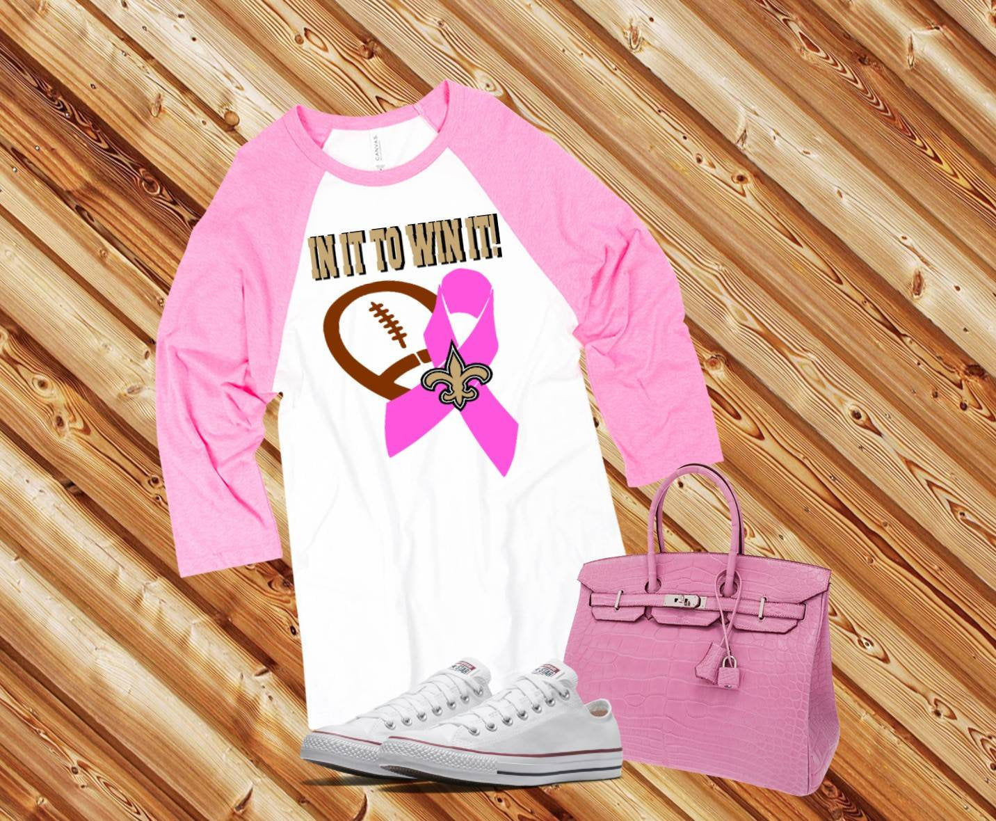 In It To Win It Football Fan Cancer Awareness Tee - KSBCustomTeesandThings