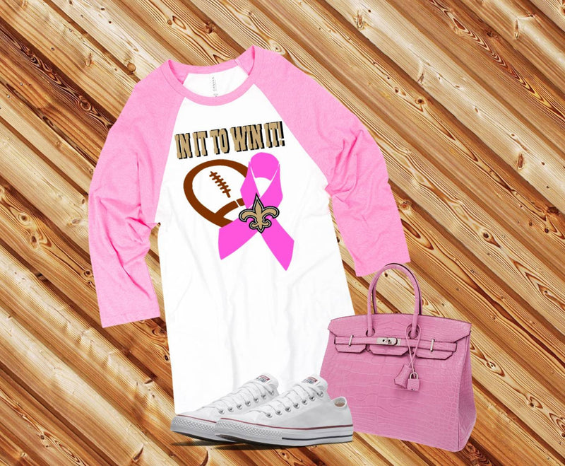 In It To Win It Football Fan Cancer Awareness Tee - KSBCustomTeesandThings