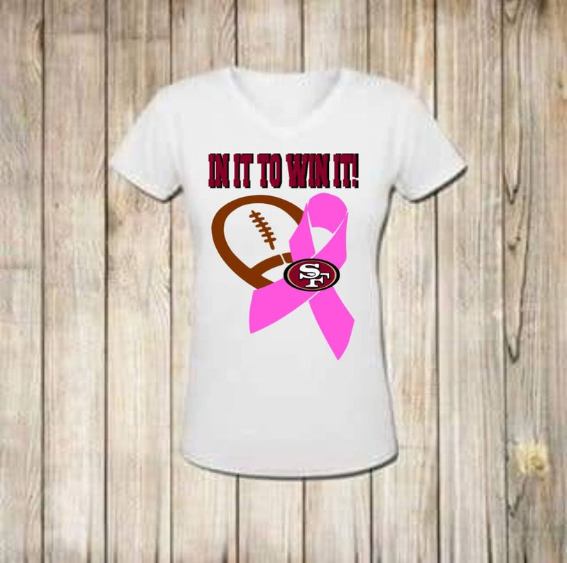 In It To Win It Football Fan Cancer Awareness Tee - KSBCustomTeesandThings