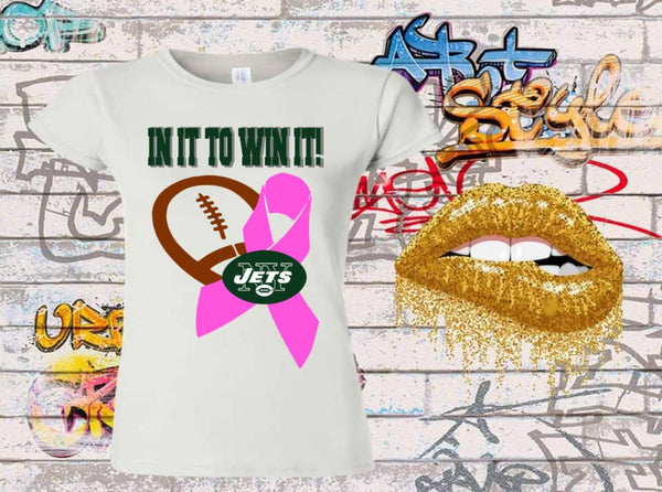 In It To Win It Football Fan Cancer Awareness Tee - KSBCustomTeesandThings