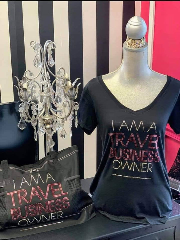 I Am A Travel Business Owner Tee and Tote Duo