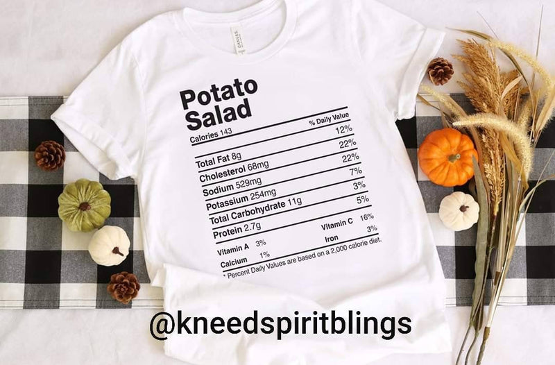 Holiday Food Nutritional Facts Tee - KSBCustomTeesandThings