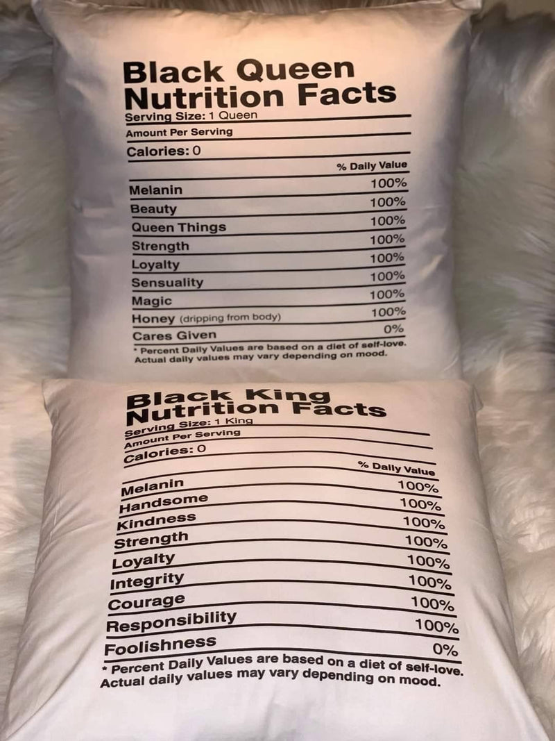 Black Queen Nutritional Facts Tee - KSBCustomTeesandThings