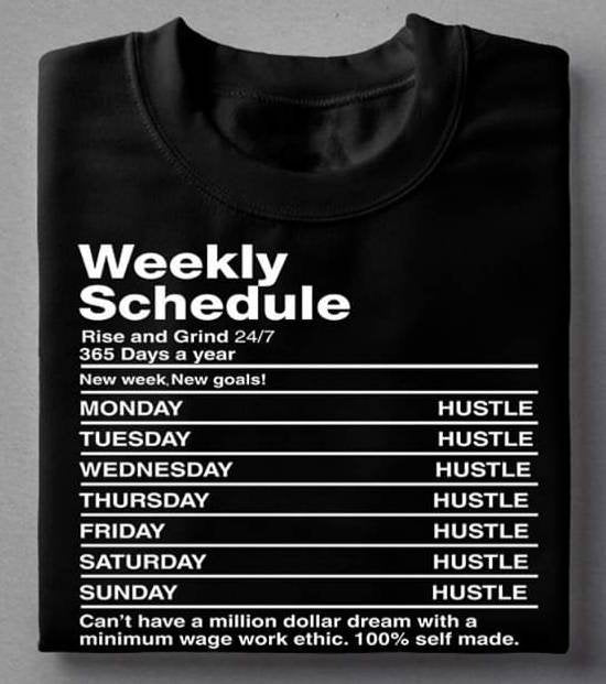 Weekly Schedule Tee - KSBCustomTeesandThings