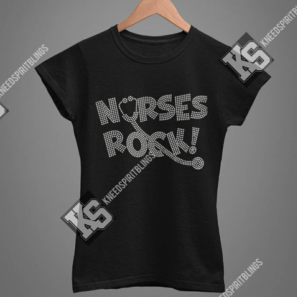 Nurse Rock Bling Tee - KSBCustomTeesandThings