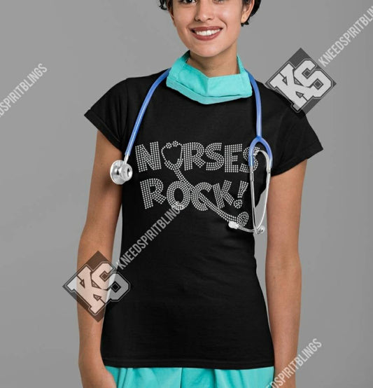 Nurse Rock Bling Tee - KSBCustomTeesandThings
