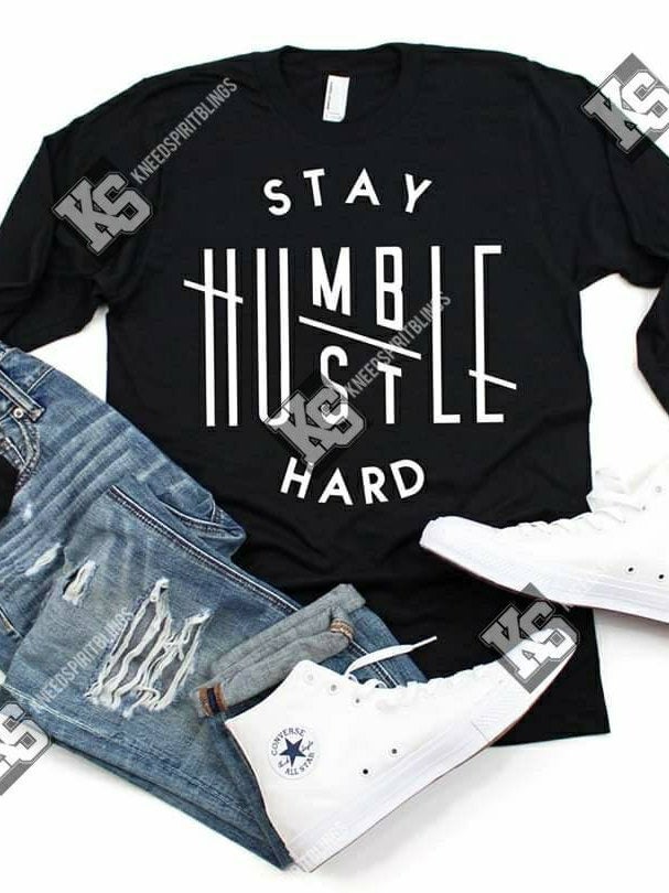 Stay Humble Hustle Hard Tee - KSBCustomTeesandThings