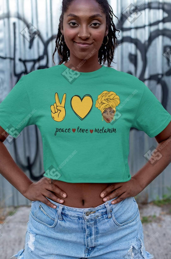 Peace Love Melanin Tee - KSBCustomTeesandThings