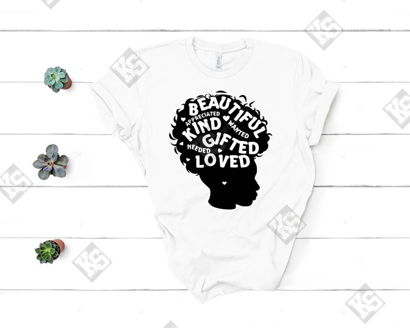 Beautiful Kind and Gifted Tee - KSBCustomTeesandThings