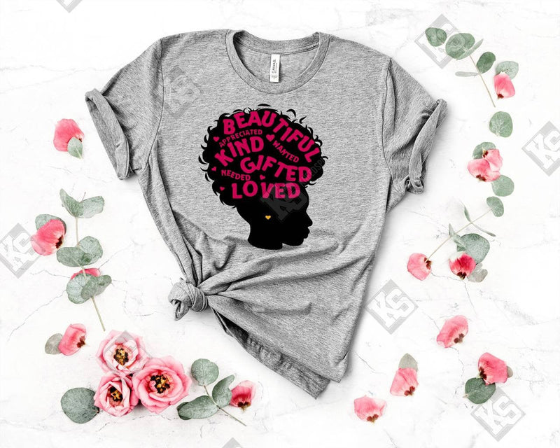 Beautiful Kind and Gifted Tee - KSBCustomTeesandThings