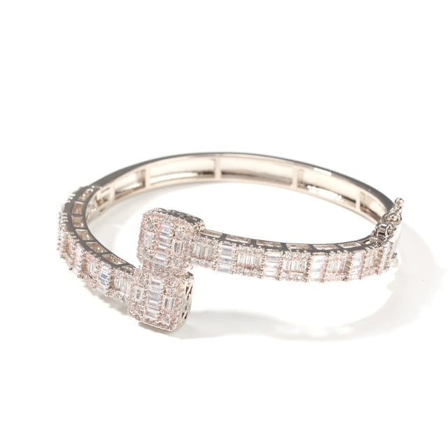 Baguette CZ Bracelets Bangles Iced Out CZ