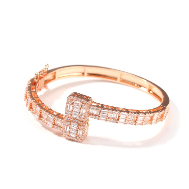Baguette CZ Bracelets Bangles Iced Out CZ